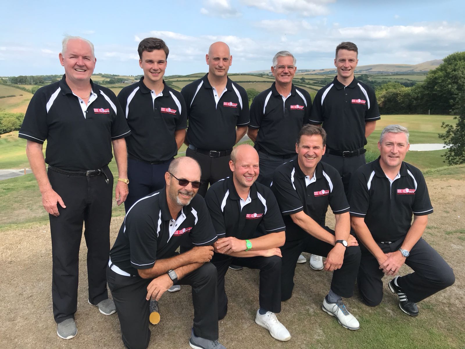 EGTF professionals and graduates at an in-person golf course